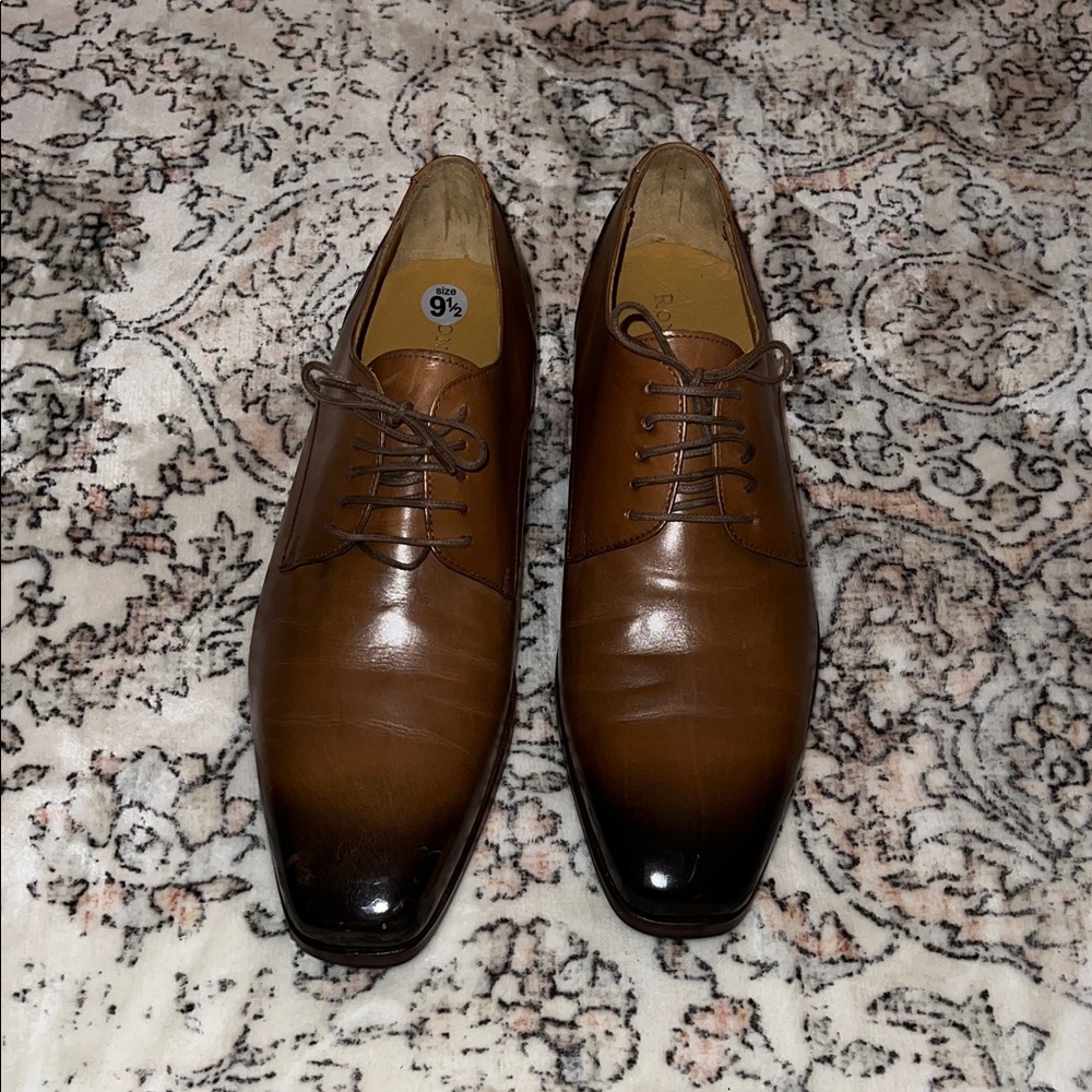 Classic Brown Leather Men's Oxfords